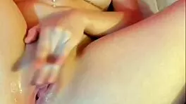 Overwhelmed with pleasure as my wet pussy drips from fingering intensely