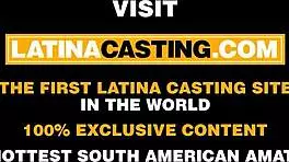 Cute Colombian teen gets railed hard doggystyle at fake amateur casting interview