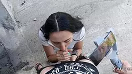 She asked me to film her blowjob skills