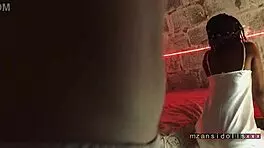 Ebony Babe Giving Hot Blow Job Fingering Pussy with Vibrator