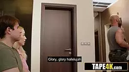 Old Soldier Dominates Hot Young Blonde Girlfriend With Big Cock