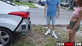 Cuckold Husband Shares Ebony Wife Not to Pay for Her Car Accident