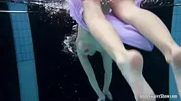 Aneta Big Tits In Purple Dress Pool