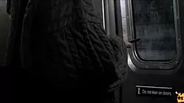 Beautiful stranger gives sloppy train blowjob