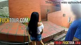 Marcela sucked big white dick and enjoyed deepthroat