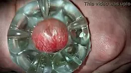 Close Up Oozing Cum From Solo Masturbation