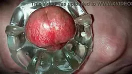 Close Up Oozing Cum From Solo Masturbation