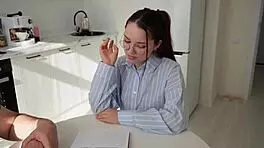Fucked A Young Teacher Straight During Class On Her Desk
