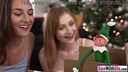 tiny redhead stepsis and teen bff prank stepbro into fucking them