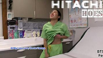 Jasmine Rose Cums on Clock, Stacy Dances with Hitachi