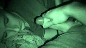 In the night, the blonde friend sucks a dick and gets a cumshot