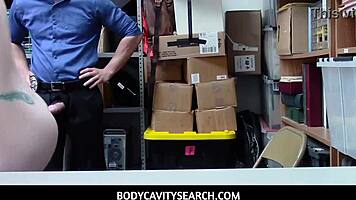 Bodycavitysearch - Katy Kiss Craves Wild Sex with Stranger Mall Cop in Crazy Encounter!