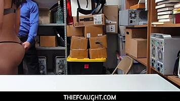 LP Officer Spreadeagle Fucks Shoplyfter Amethyst Banks Tight Pussy