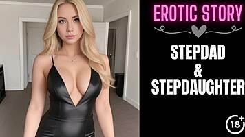 Step daddy's big cock fucks virgin stepdaughter's tight pussy part 1