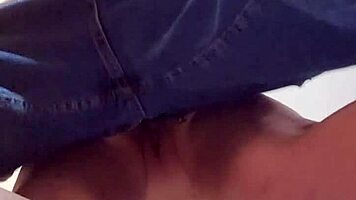 Using Teen 18+ Girl's Pussy Juice to Fuck Her Tight Ass