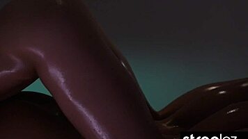 Petite teen 18+ lesbians with short and long hair enjoy wild oily strapon fucking 😏💦