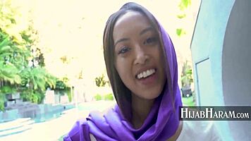 First Night Secrets with Hijab Teen Alexia Anders