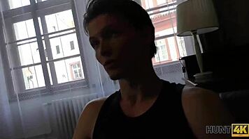 amazing brunette earns cash through hunt4k sex action for a new ring.