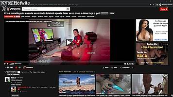 Kriss hotwife rocks micro bikini at beach showing off her big pussy.