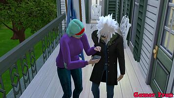 bulma tells jiraiya to watch her draw then they fuck with cum inside