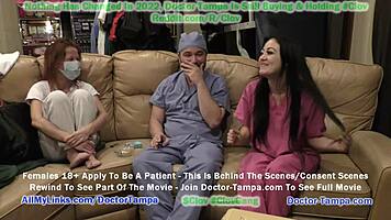 Become doctor tampa and examine blaire celeste with gloved hands during lunch
