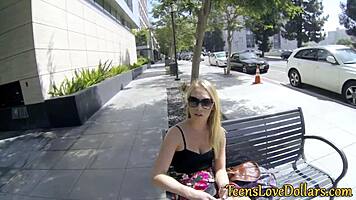 PUBLICLY SUCKING teen 18+ POV in outdoor reality!