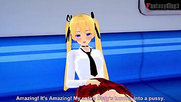 i'm on a date with marie rose in pov, her big ass and petite body make me so excited in this hentai game version