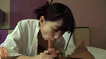 Wow! Japanese Teen 18+ Sucks and Strokes for a Massive Cumshot in Hot Amateur Action!