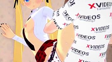 i'm on a date with marie rose in pov, her big ass and petite body make me so excited in this hentai game version