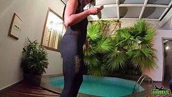 Hardbrazil party prep turns into poolside orgy with Paola Gurgel