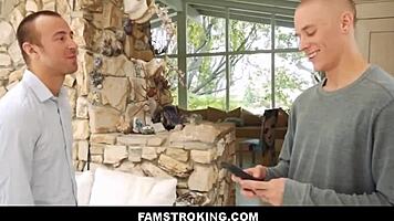 Petite Stepsister's Threesome with Brother and Boyfriend