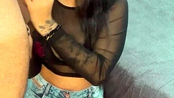 this hot teen is addicted to blowjobs
