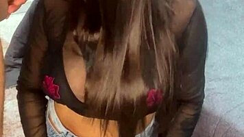 this hot teen is addicted to blowjobs