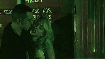 hey, watch this teen goldie take it rough outdoors, getting slammed hard in wild action