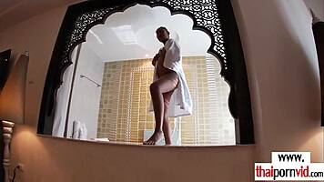 Amateur Asian Teen 18+ Strips Naked for Her Hunky Boyfriend in Heat