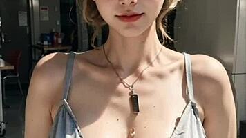 3d animated hentai asian babe masturbating pussy at hospital with asmr