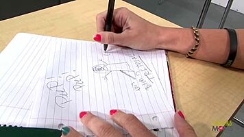 Nun and student feel lesbian passion.