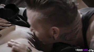 Brunette Spreads Legs For Intense Oral Pleasure