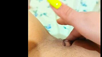 Hairy Pussy Leaks From Long Fingers And Cum