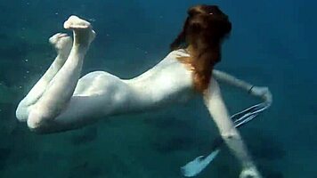 young sluts feel liberated swimming naked alone