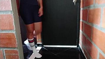 Girlfriend's Best Friend Begs for Fuck with External Cumshot