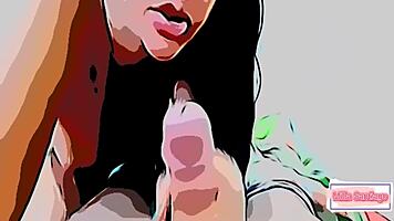 in this cartoon, watch out for your slutty cousin who sucks and swallows everything