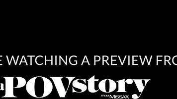 Abbie Maley rides in POV with dirty talk.