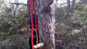 laura bound in hood and heels