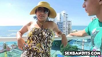 hey, this hot slutty milf grabs a young 18+ guy to bang