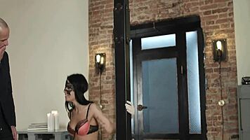 Teenie Bent Over in Doggy Fucking Act