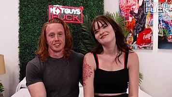 hot redhead hunk deepthroats sammy's big cock in college