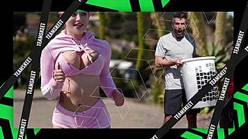 Tiny Latina Loses Game, Offers Tight Pussy in Miniskirt Outdoors.