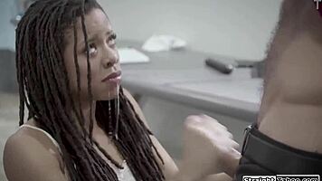 I can't stop fucking this ebony girl while toying her pussy