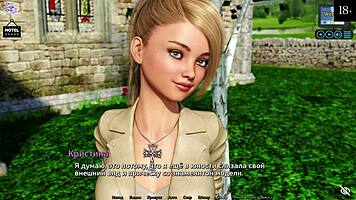 sunshine love plays anime game in underwear